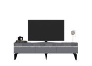 TV stolek na nožičkách, antracit / stříbrná