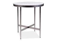 Konferenční stolek DOLORES C bílý mramor/šedá 