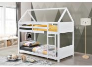 DOMICA 90 patrová postel domeček 90 x 200, barva bílá