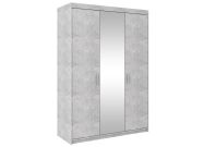 Šatní skříň CASA 87002 3D beton jasný/zrcadlo