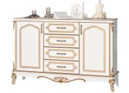 luxusní komoda, barva bílá/zlatá