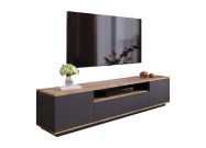 TV skříňka, barva šedá + borovice