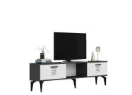 TV stolek na nožičkách, antracit / bílá