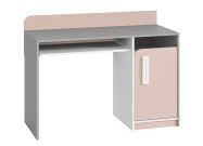 Psací stůl CASA 56011 šedá/bílá/růžová