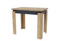 jídelní stůl rozkládací 90x60 cm, barva dub kraft zlatý/antracit