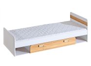CASA 43016 L13 postel s úložným prostorem bílá/dub nash