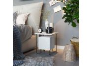 loftove industrialne nocny stolik biela CEEZ