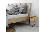 loftove industrialne nocny stolik dub LORN