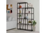 loftove industrialne regal kniznica antracit SADIE