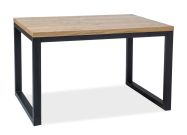 Jídelní stůl LORAS II 120x80 dub masiv/černá