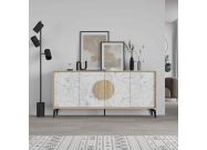 luxusne konzolovy stolik dub biela Carrara ORIANA 180