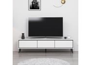 TV stolek na nožičkách, bílá / černá