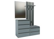 předsíňová stěna, barva chinchilla grey