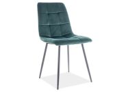 Jídelní čalouněná židle CASA 11787 velvet zelená/černá