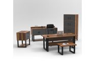 kancelářský set se skříní, baroko/antracit