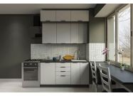 CAPRI kuchyňská linka na míru, grafit/dvířka nymphaea alba