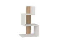 moderní, designový odkládací stolek, bílý / dub