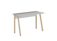 moderní, designový psací stůl, bílý / světle moka