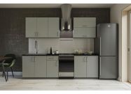 MODENA levná kuchyňská linka na míru, grafit/dvířka činčila grey