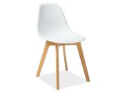 Jídelní židle MORIS bílá/buk
