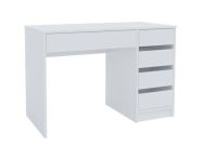 pracovní stůl se zásuvkami 110 pravý, barva bílá mat