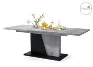 Jídelní rozkládací stůl NOBLE NOIR 160x90 cm beton/černá