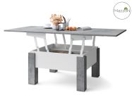 Jídelní/konferenční stůl OSLO 80x75 cm beton/bílá