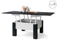 Jídelní/konferenční stůl OSLO 80x75 cm barva černá/bílá
