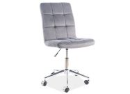 Kancelářská židle Q-020 VELVET šedá