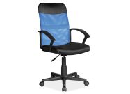 Kancelářská židle Q-702 černá/modrá látka