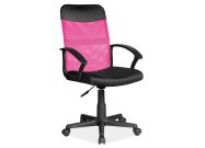 Kancelářská židle Q-702 černá/růžová látka