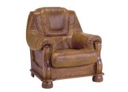 křeslo, kůže S45, dřevo 3