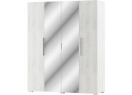 šatní skříň 4D, bílá/light artwood