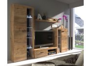 obývací stěna, barva dub lefkas