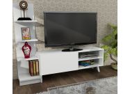 Televizní stolek s regálem CASA 28066 bílá
