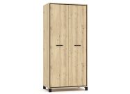 šatní skříň 2D, dub artisan/wenge