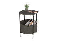 konferenční stolek kulatý, barva antracit/černá
