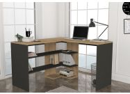 Rohový pracovní stůl CASA 28076 sapphire/antracit
