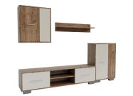 obývací stěna, barva dub kraft tabaco/satin