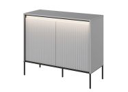 komoda 2D s LED (TR-02), barva šedá/černá