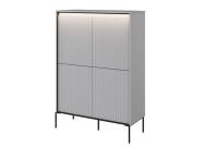 komoda 4D s LED (TR-03), barva šedá/černá