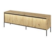 televizní stolek 4D s LED 167 (TR-05), barva dub artisan/černá