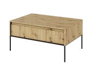 konferenční stolek 1D (TR-09), barva dub artisan/černá