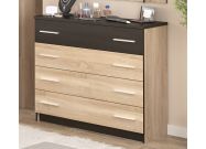 komoda 4S, barva dub sonoma/wenge