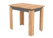 jídelní stůl rozkládací 90x60 cm, barva dub kraft zlatý/antracit