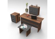 kancelářský set se skříňkou, baroko/antacit