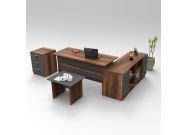 kancelářský set se skříňkou, baroko/antacit