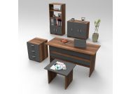 kancelářský set s regálem, baroko/antracit