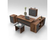 kancelářský set se skříňkou, baroko/antacit