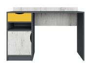 Psací stůl CASA 52003 dub kraft bílý/šedý grafit/žlutá